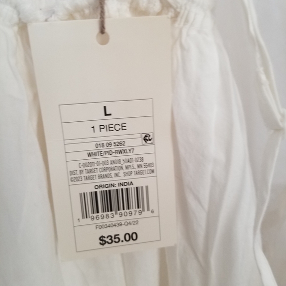 NWT A New Day White Eyelet Midi Dress Size Large - Picture 8 of 10